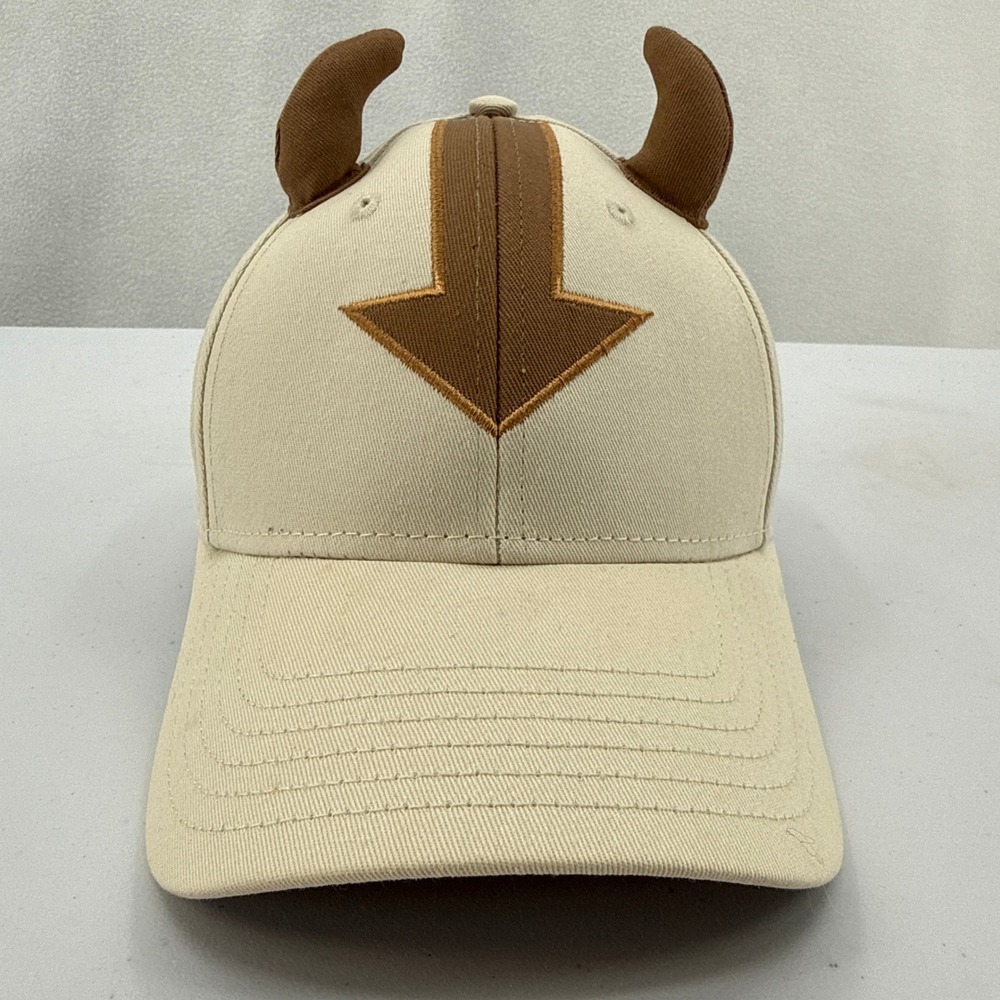 Nickelodeon Avatar The Last Airbender Hat Beige Appa Aang Yip Yip Snapback Cap